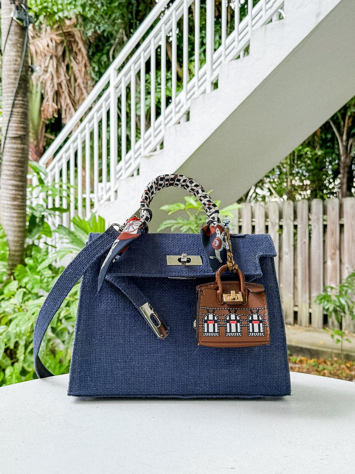 Mini Kelly Burlap Bag