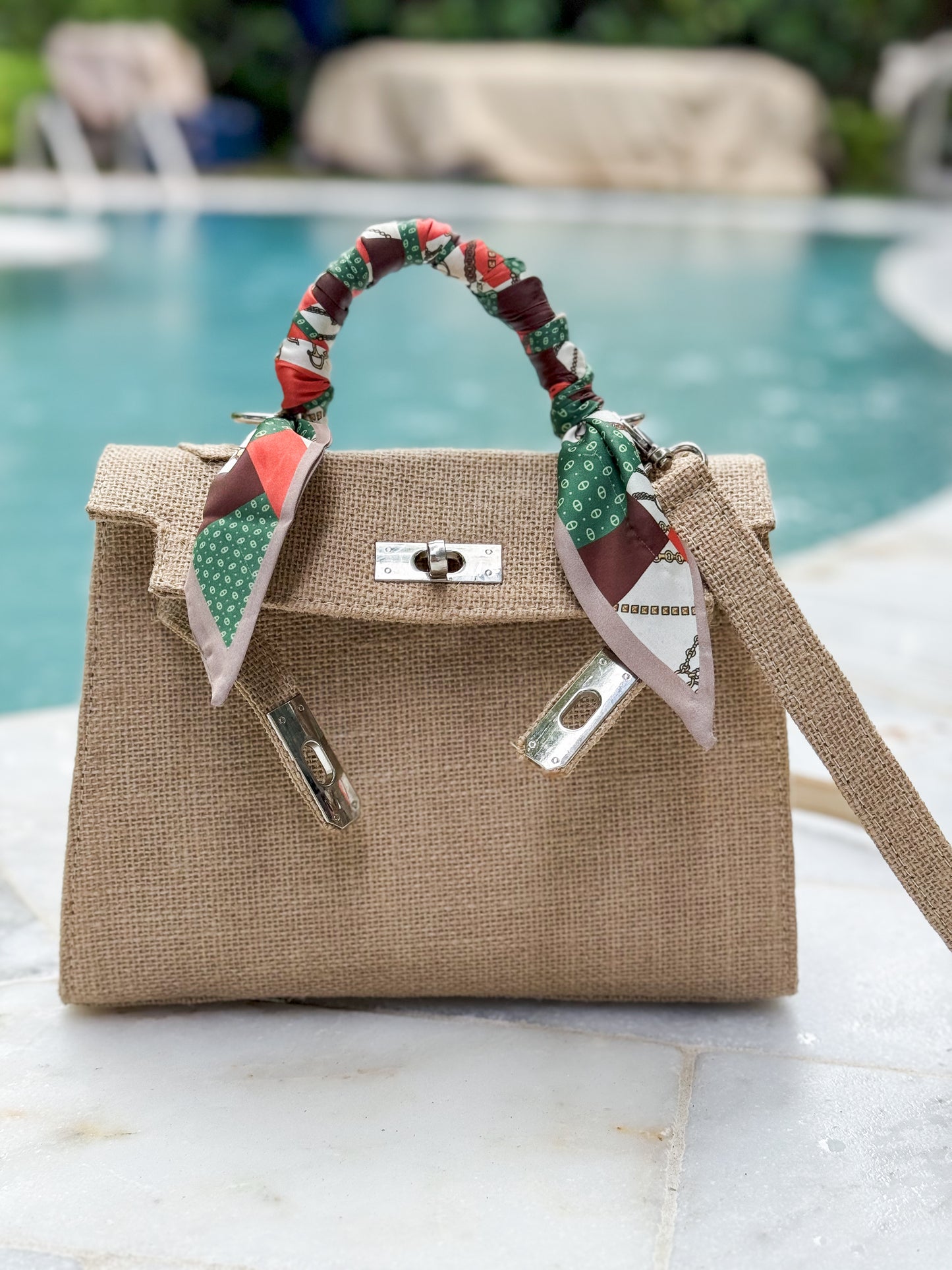 Mini Kelly Burlap Bag