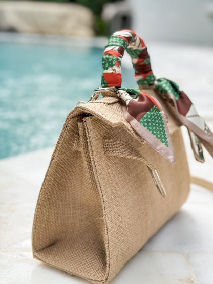 Mini Kelly Burlap Bag