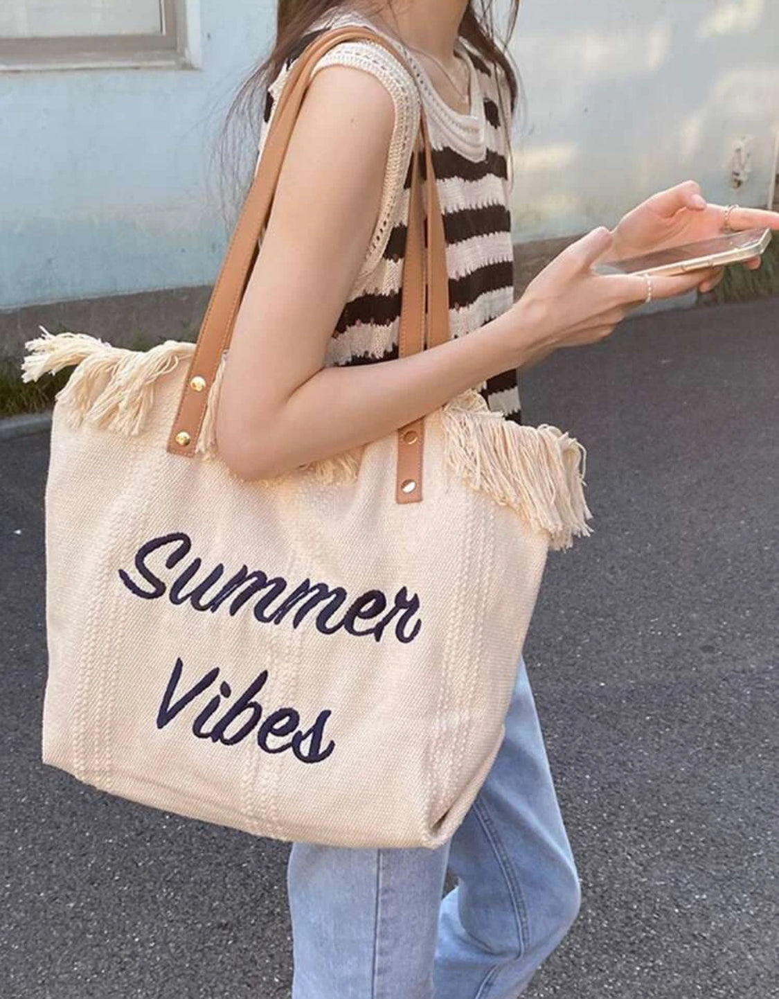 Summer Tote Bag Cream