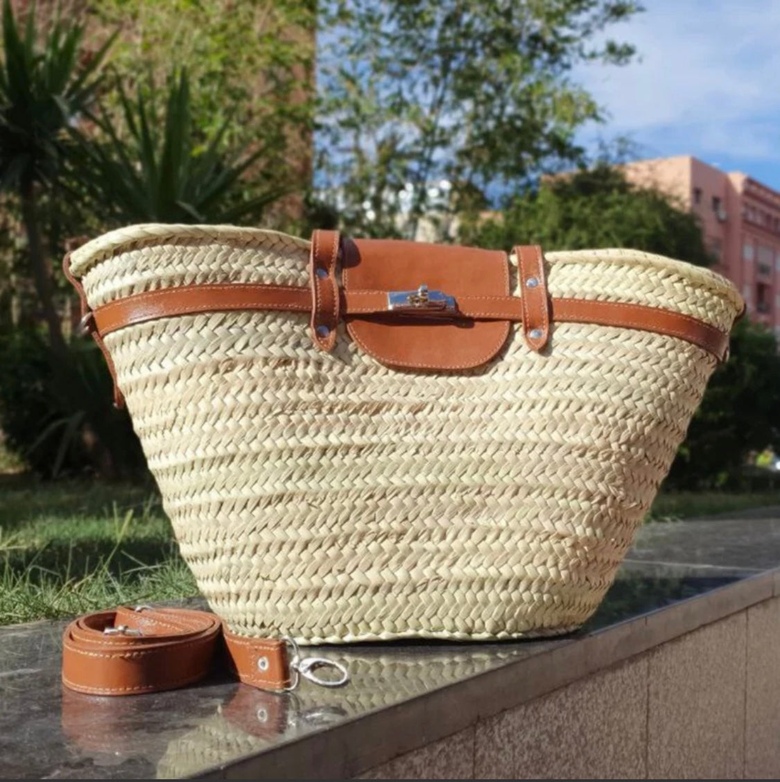 Pampelonne Straw Beach Tote Bag